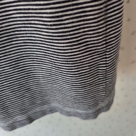 Talbots Sleeveless Dress 2X Black White Striped A-Line Coastal Lounge Activewear - Picture 8 of 13